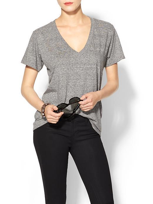 Current/elliott The V Neck Tee - Heather Grey