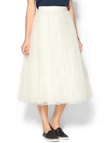 Bailey 44 Womens Shadow Waltz Skirt Size L - Ivory