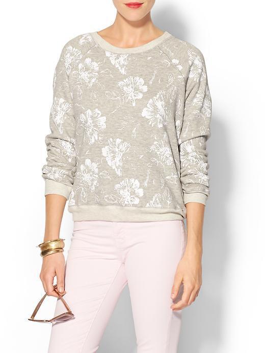 Glamorous Floral Print Sweatshirt - Grey/white Floral