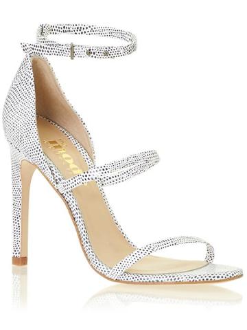 Mode Collective Womens Triple Strap Sandal Size 6.5 (eu 37) Medium - Light Grey Lizard