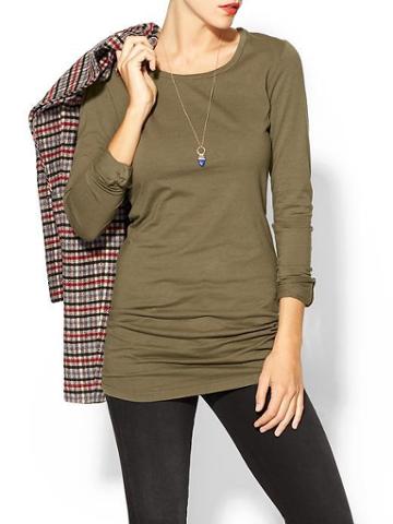 Velvet By Graham &amp; Spencer Amzin Jersey Tunic - Olive