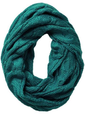 Spun By Subtle Luxury Infinity Chunky Sweater Knit Scarf - Green