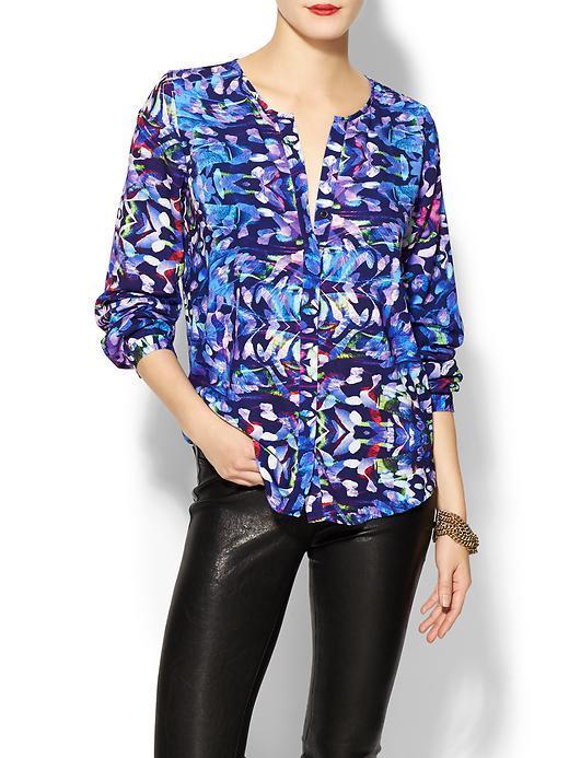 Wells Grace Tary Printed Blouse - Blue/purple Multi