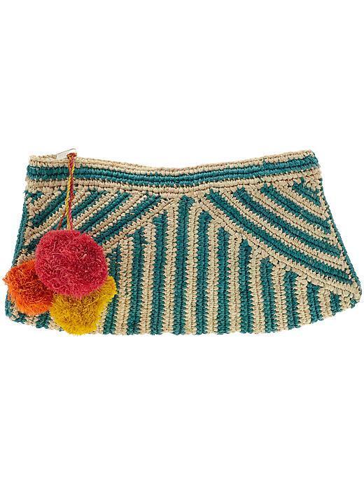 Mar Y Sol Sonia Pom Pom Clutch - Aqua