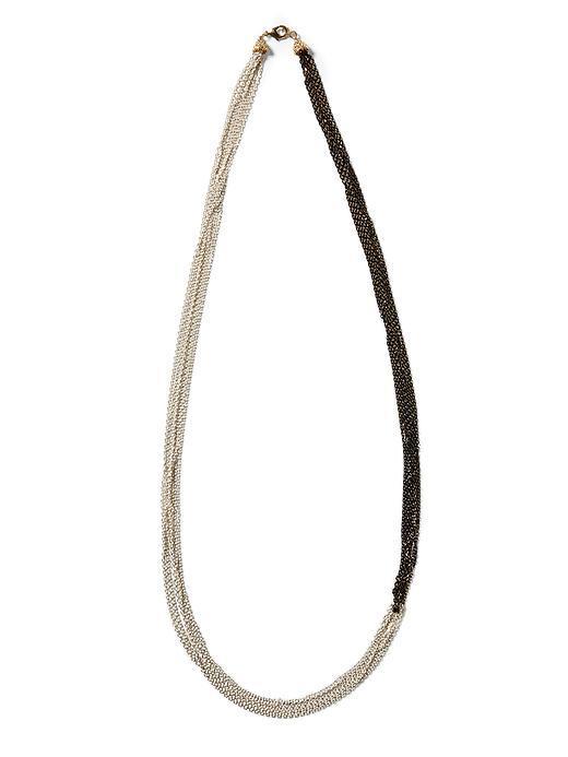Hive & Honey Two Tone Chain Necklace - Silver/gunmetal