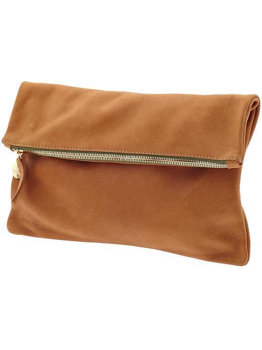 Clare Vivier Foldover Clutch - Camel