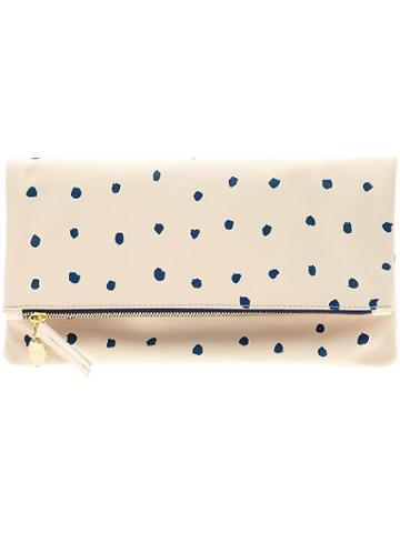 Clare V Supreme Foldover Clutch - Creme With Mini Spots
