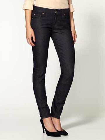 7 For All Mankind The Skinny W  Metallic Squiggle