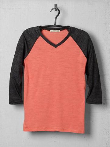 Threads For Thought 3/4 Sleeve Raglan Color Block Shirt