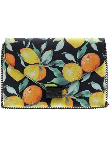 Loeffler Randall Lock Clutch - Black Citrus