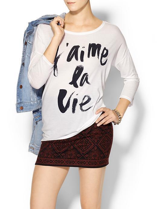 Sundry Clothing, Inc. J'aime La Vie Tee - White