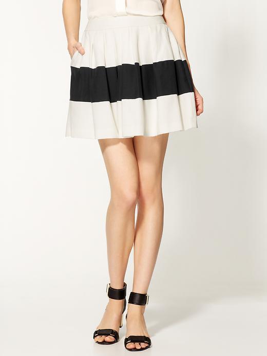Rachel Zoe Rachel Zoe Mirabelle Pleated Skirt - Ivory/black