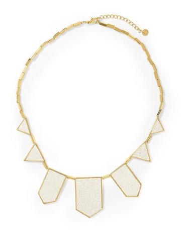 House Of Harlow 1960 White Sand 5 Station Necklace - White