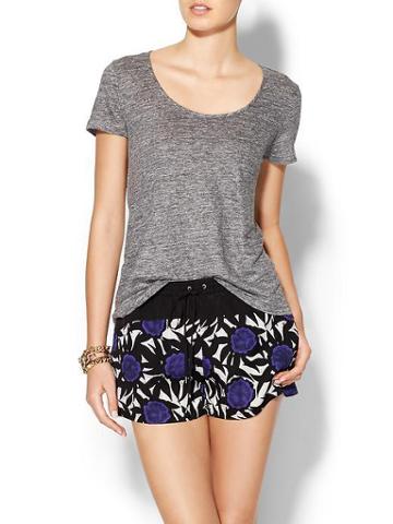 Marc By Marc Jacobs Carmen Jersey Short Sleeve Tee - Pale Limo Black Melange