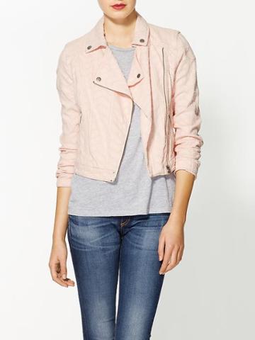 Free People Punched Herringbone Moto Jacket