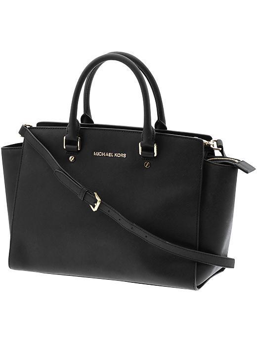 Michael Kors Selma Large Top Zip Satchel - Black
