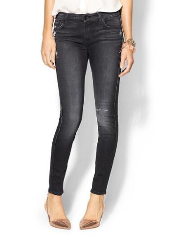 7 For All Mankind Ankle Skinny Jean - Slim Illusion Black
