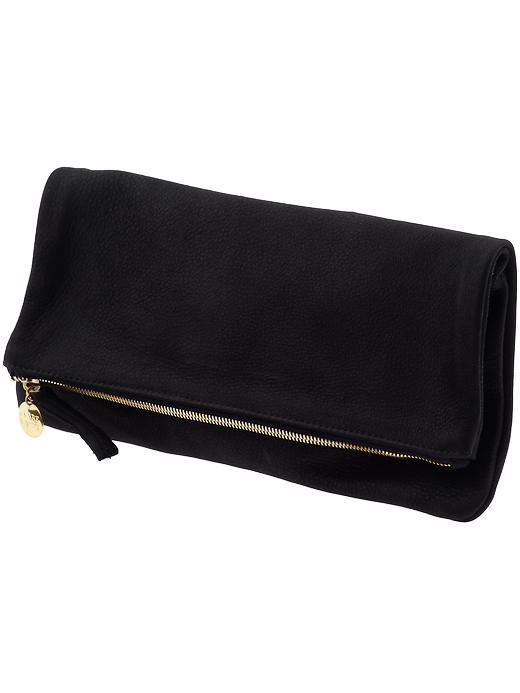 Clare Vivier Foldover Clutch - Black