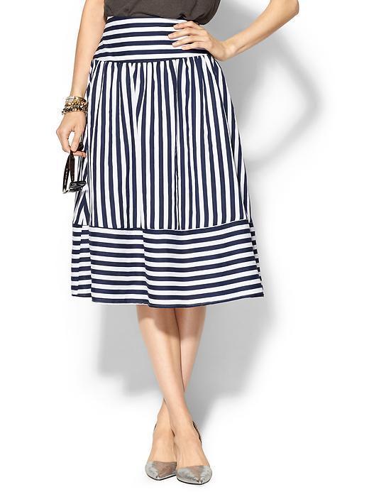 Joa Panel Skirt - Navy Stripe