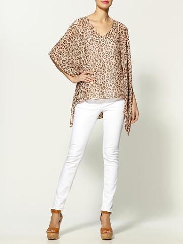 Blu Moon V Neck Cape Cool Top