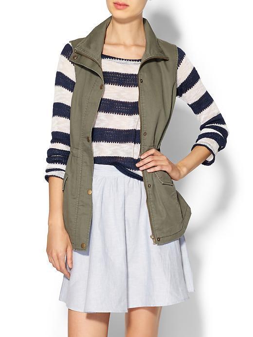 Hive & Honey Taylor Moto Vest - Olive