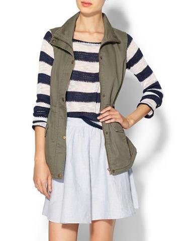 Hive &amp; Honey Taylor Moto Vest - Olive