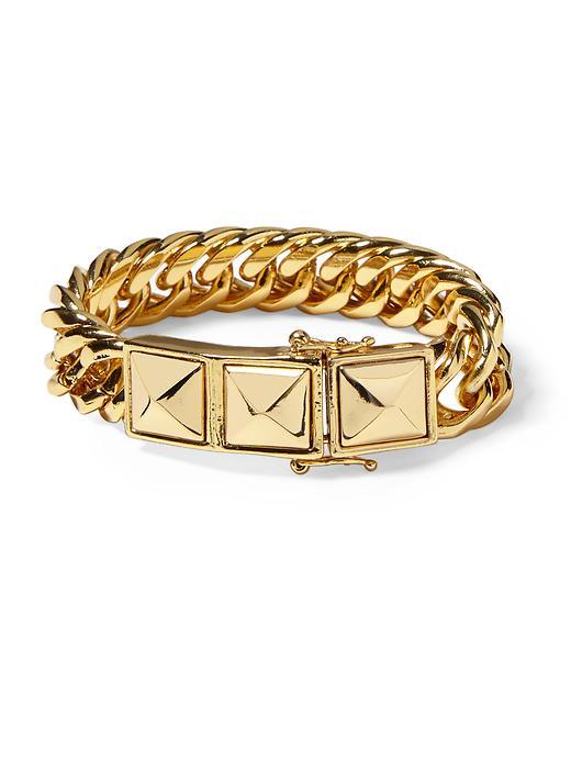 Rebecca Minkoff Curbs Stud Bracelet - Gold | LookMazing