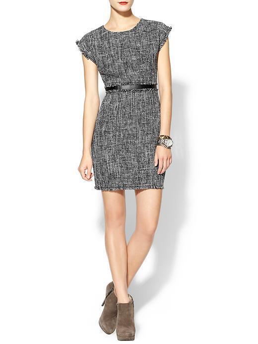 Rhyme Los Angeles Ginette Tweed Dress - Black Tweed
