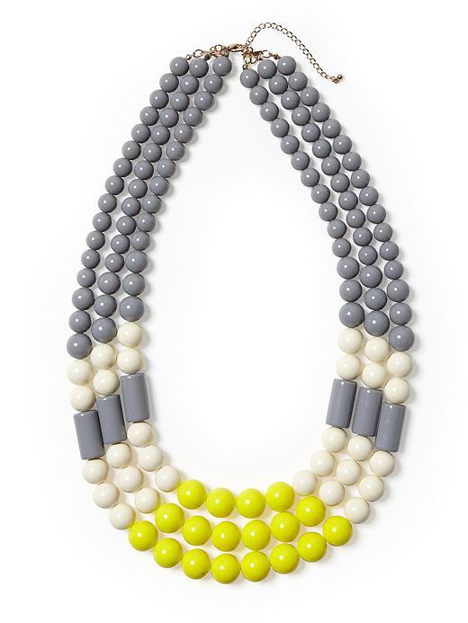 Pim + Larkin Three Strand Long Beaded Necklace