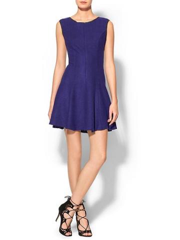 Skies Are Blue Blue Knit Flauncy Dress - Cobalt