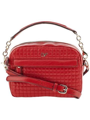 Dvf Milo Mini Quilted Shoulder Bag - Red