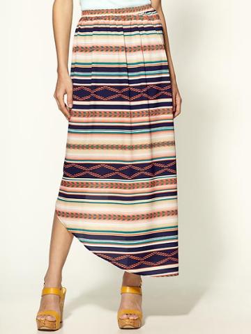 Collective Concepts High Low Tribal Maxi Skirt