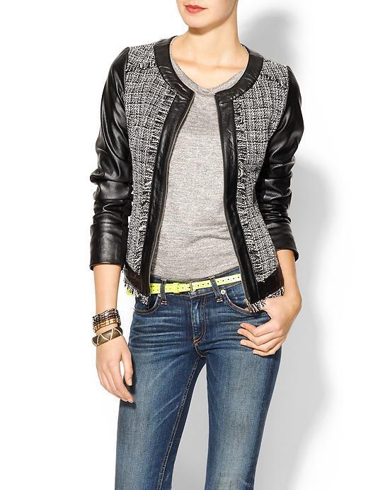 Rhyme Los Angeles Kellen Tweed Jacket - Black/white Tweed
