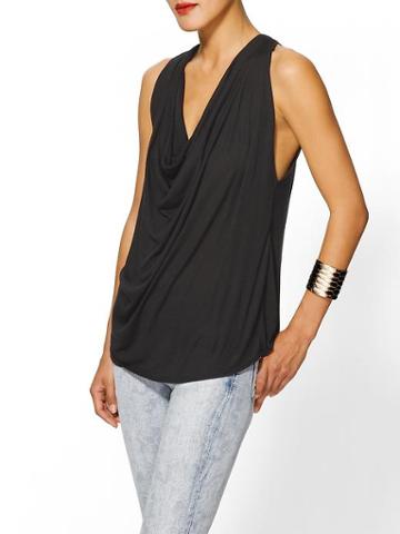Riller &amp; Fount Kim Draped Front Shirttail Tank