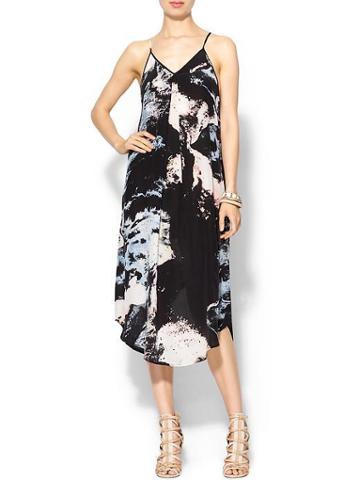 Aryn K. Silk Print Cami Dress - Black Multi