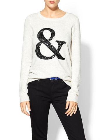 Pim + Larkin Cashmere Blend Novelty Sweater - Ivory / &