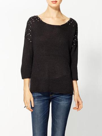 Matty M Studded Pullover Sweater