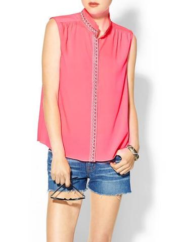 Maison Scotch Beaded Sleeveless Top - Pink
