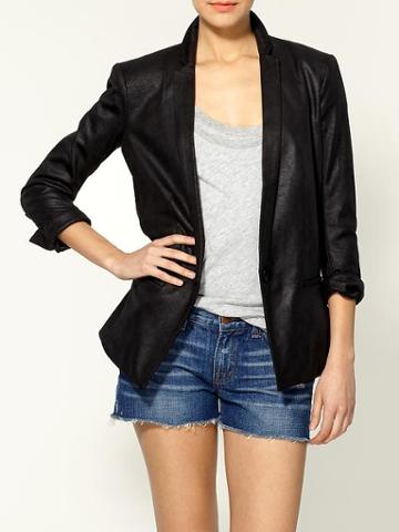 Capulet Faux Leather Blazer