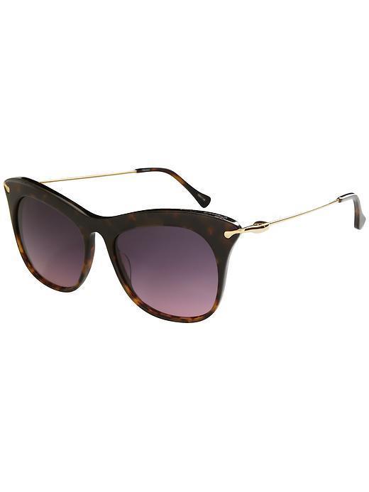Elizabeth & James Fairfax Oversized Cat Eye Sunglasses - Tortoise