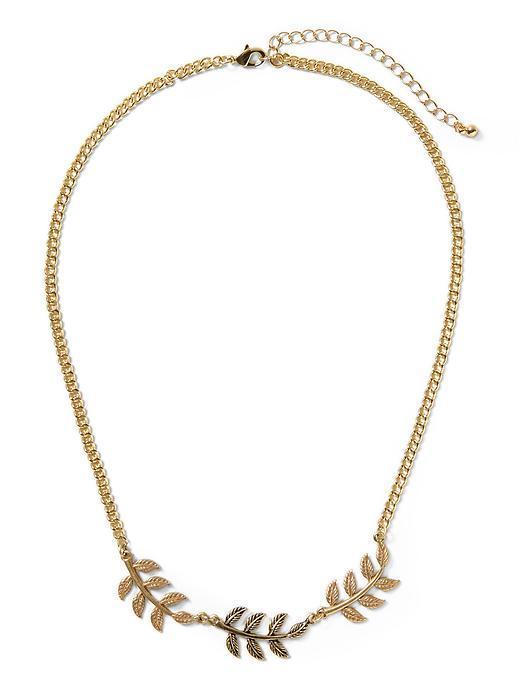 Hive &amp; Honey Triple Leaf Necklace - Gold