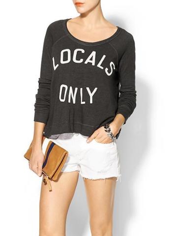 Sundry Clothing, Inc. Locals Only Pullover - Old Black