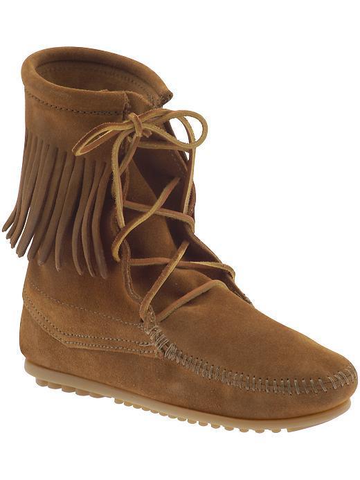 Minnetonka Moccasin Tramper Ankle Boot - Brown Suede
