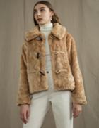 Pixie Market Faux Fur Toggle Jacket