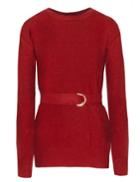 Pixie Market Scarlet Red Belted Sweater