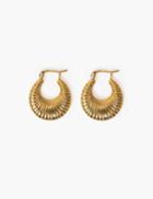 Pixie Market Gold Plated Shell Hoops