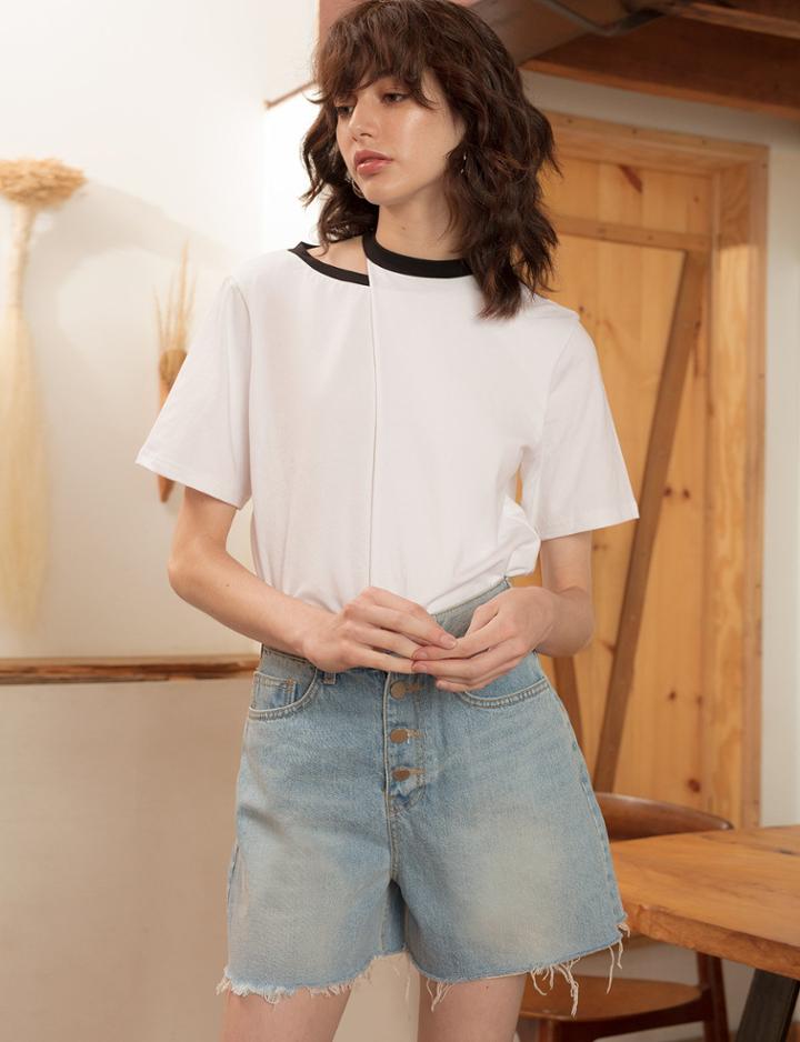 Pixie Market Uneven Choker Tee