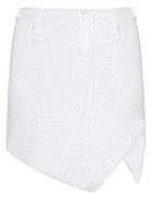 Pixie Market White Night Sequin Skirt