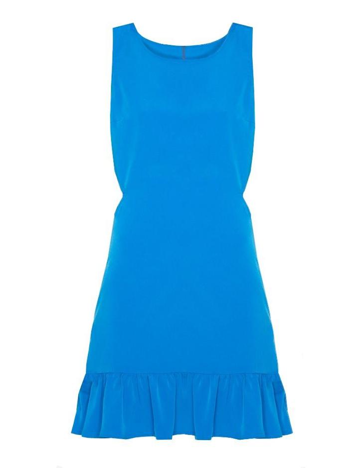Pixie Market Blue Me Away Peplum Cutout Dress