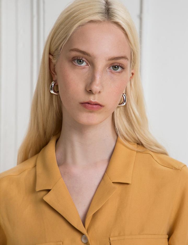 Pixie Market Curved Plated Sterling Silver Hoops